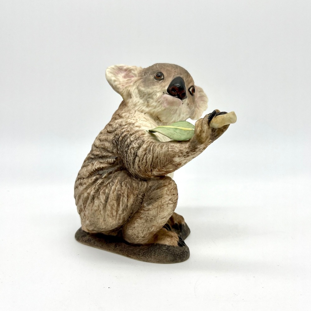 Boehm Porcelain Koala Bear Figurine Eating Eucalyptus Made in England